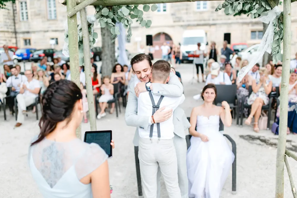 Rede des Trauzeugen für freie Trauung zur Hochzeit in Bamberg in Hochzeitslocation da Francesco