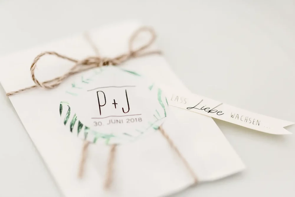 Gastgeschenk zur Hochzeit Blumensamen 